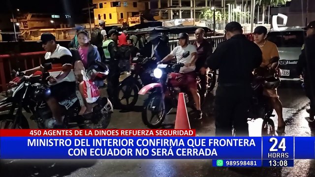 450 agentes de la Dinoes refuerzan seguridad en frontera con Ecuador