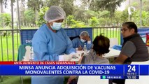 Ministro de Salud anuncia la adquisición de vacunas monovalentes contra la Covid-19