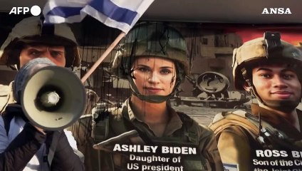 Manifestazione a Tel Aviv perche' gli Stati Uniti mantengano il loro sostegno