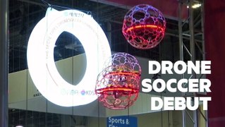 Goal! Drones replace balls in 'drone soccer' at CES