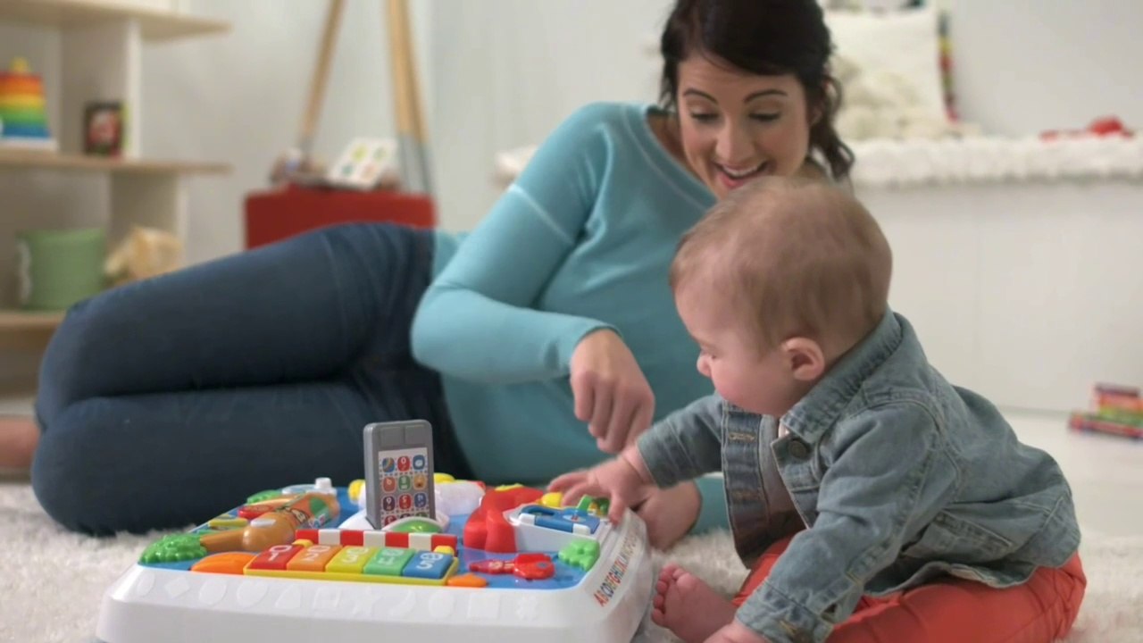 Fisher-Price Laugh & Learn Baby to Toddler Toy, Around the Town Learning Table with Music Lights & Activities for Ages 6+ Months