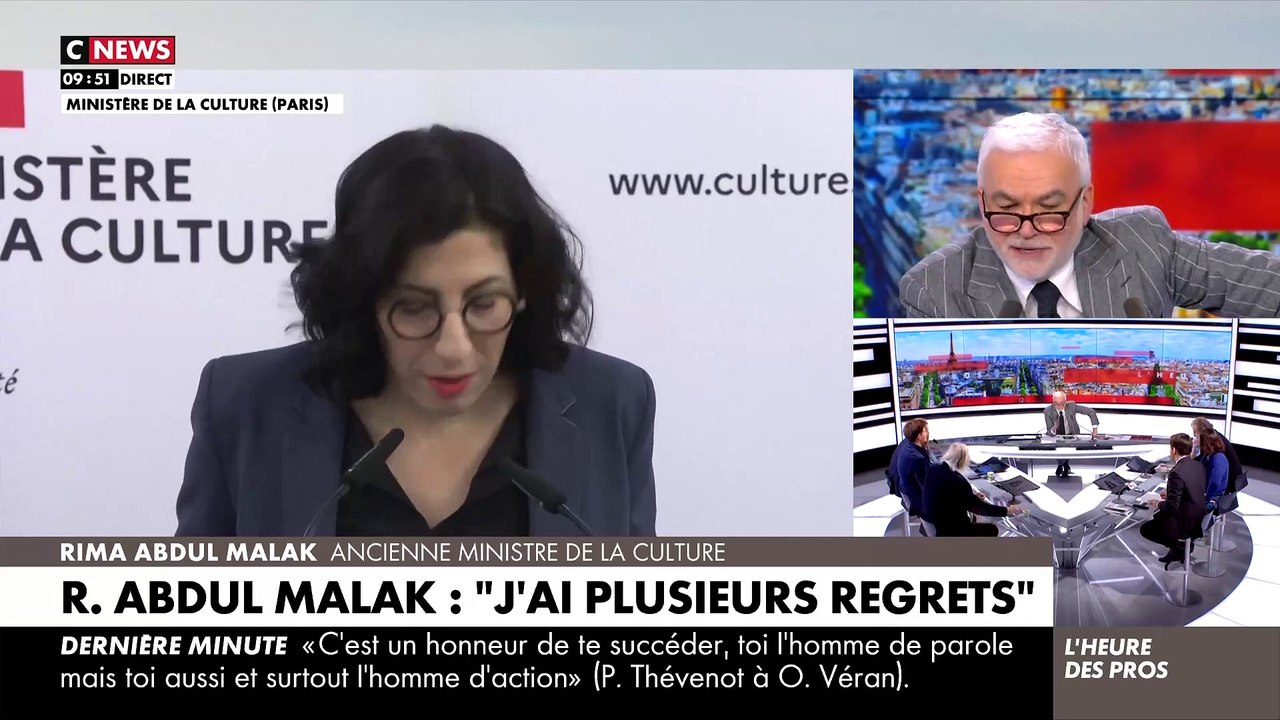 Revoir les discours de Rima Abdul Malak et de Rachida Dati lors de la passation de pouvoir ce matin au ministère de la Culture - Regardez