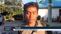 Para Pekerja Migran Indonesia yang Diduga Ilegal Terdampar di Perairan Pantai Labu