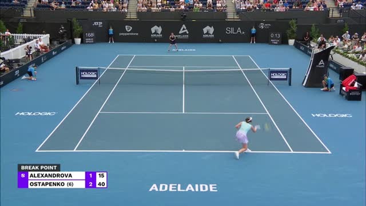 Adélaïde - Ostapenko en finale
