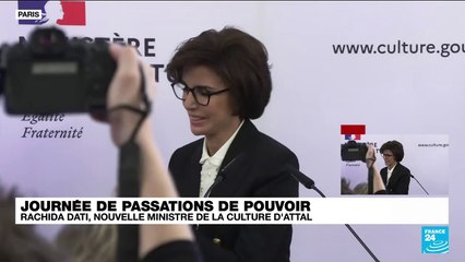 France : passation de pouvoir entre Rima Abdul Malak et Rachida Dati, nouvelle ministre de la Culture