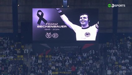 Saudi fans whistle during silence for Franz Beckenbauer ahead of Real Madrid vs Atletico