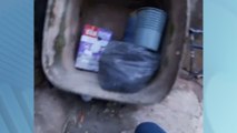 Polícia flagra homem escondendo drogas em caixa d'água e prende em flagrante