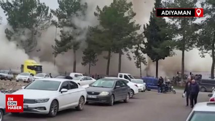 Adıyaman’da bina kontrollü bir şekilde yıkıldı