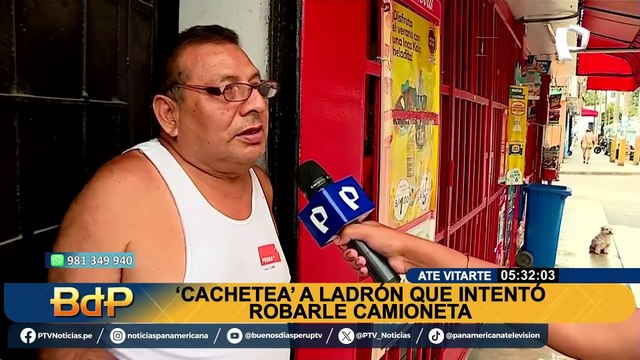 Conductor “cachetea” a ladrón que intentó robarle su camioneta en Ate