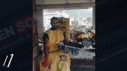 İnşaat işçilerinden defile