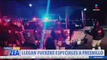 Fuerzas especiales de la Guardia Nacional llegan a Fresnillo, Zacatecas