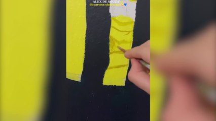 Bir sosyal medya kullanıcısı duvarına Alex De Souza resmini çizdi: O anlar viral oldu