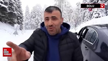 Doğa harikası Abant'ı görmek isterken yolda kaldılar