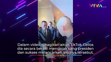 Jokowi Selebrasi 'SIU' CR7, Tatapan Paspampres Bikin Salfok