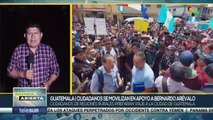 Guatemaltecos se movilizan en apoyo a Bernardo Arévalo