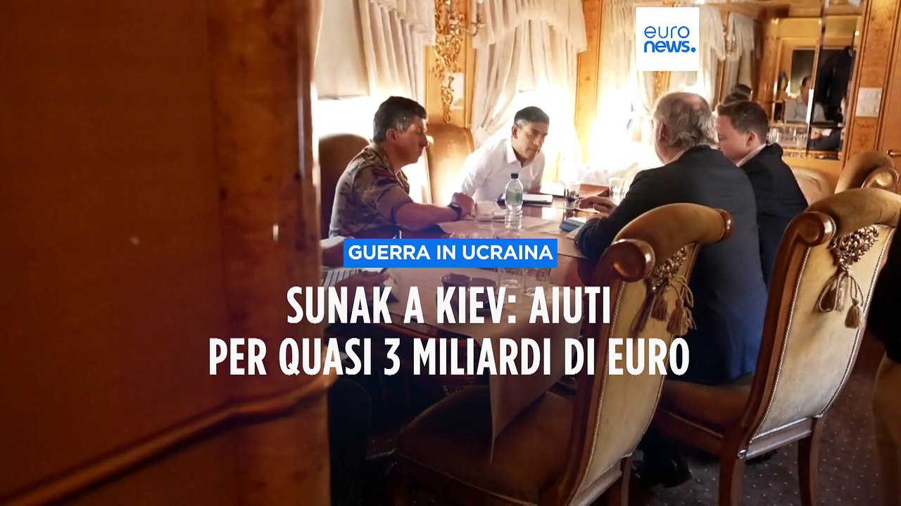 Rishi Sunak a Kiev, nuovo pacchetto di aiuti all'Ucraina da quasi 3 miliardi di euro