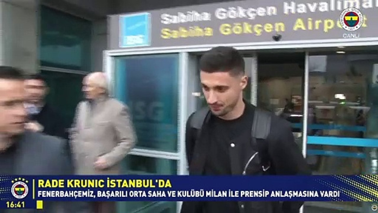 Fenerbahçe, Rade Krunic transferini resmen açıkladı! İstanbul'a geldi