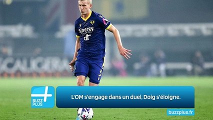 L'OM s'engage dans un duel, Doig s'éloigne.