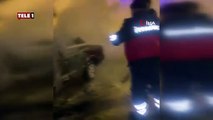 Polisin ceza keseceğini öğrenince arabasını ateşe verdi