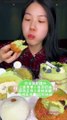 #9 Desserts mukbang/ASMR || Matcha cream puffs, mochi, roll cakes, cream cake