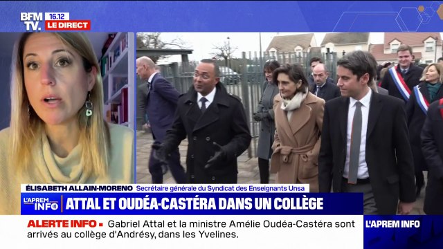 C'est important que [Gabriel Attal] soit le garant de l'école, mais il ne doit pas en être le pilote : Élisabeth Allain-Moreno du Syndicat des Enseignants Unsa, réagit aux déclarations du Premier ministre sur l'école
