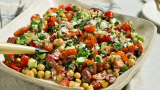 How to Make Chopped Salad with Chickpeas, Olives & Feta