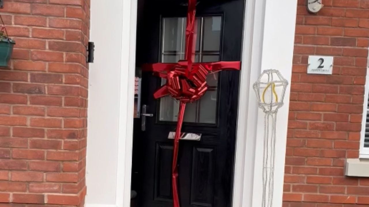 Girl in happy tears after being surprised with her first-ever car on Christmas morning