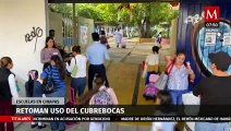 Retoman uso de cubrebocas en escuelas de Chiapas ante incremento de covid-19