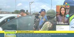 Ecuador reporta amenazas de bombas y registro de motines carcelarios