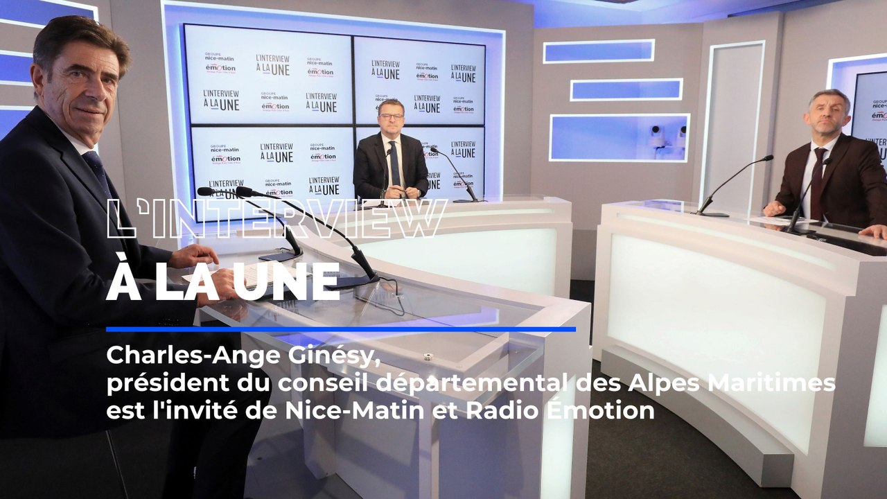 Charles-Ange Ginésy, président du Département des Alpes-Maritimes, invité de l'Interview à la une