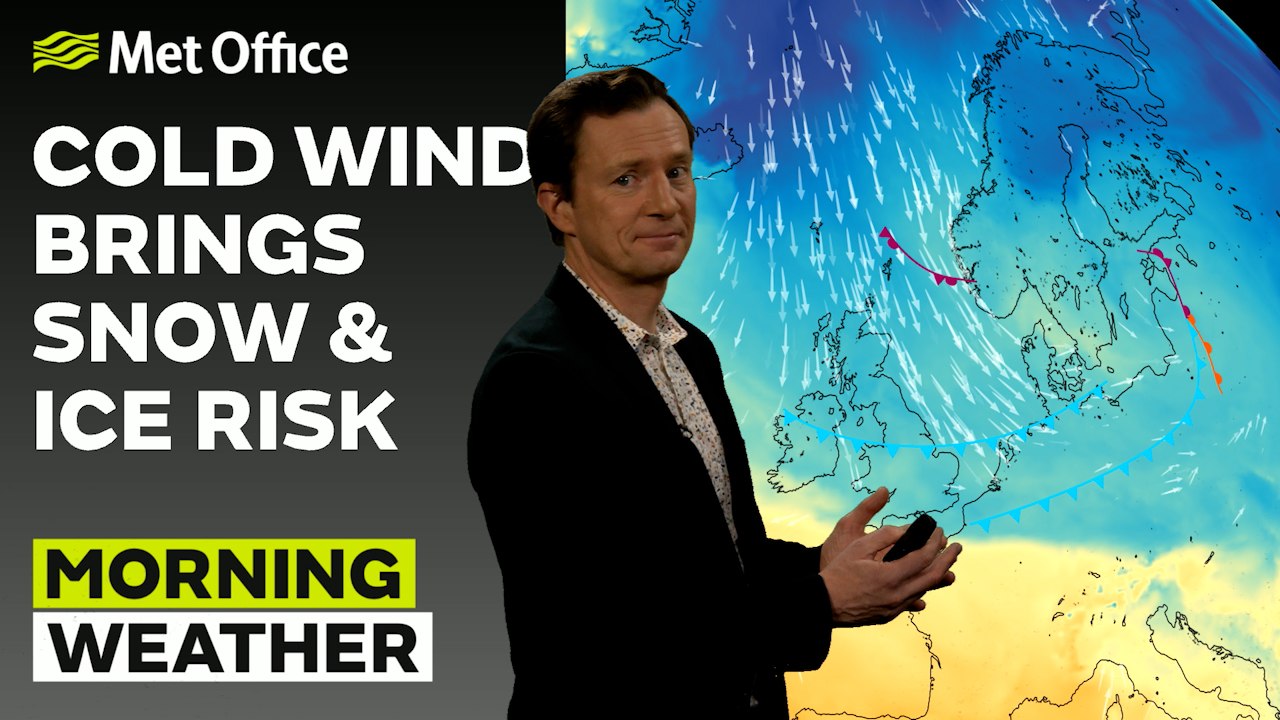 Met Office Morning Weather Forecast 13/01/24 - Feeling colder, with wintry showers