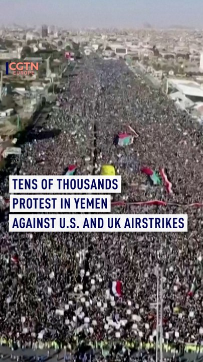 Thousands protest in Yemen against U.S. and UK airstrikes