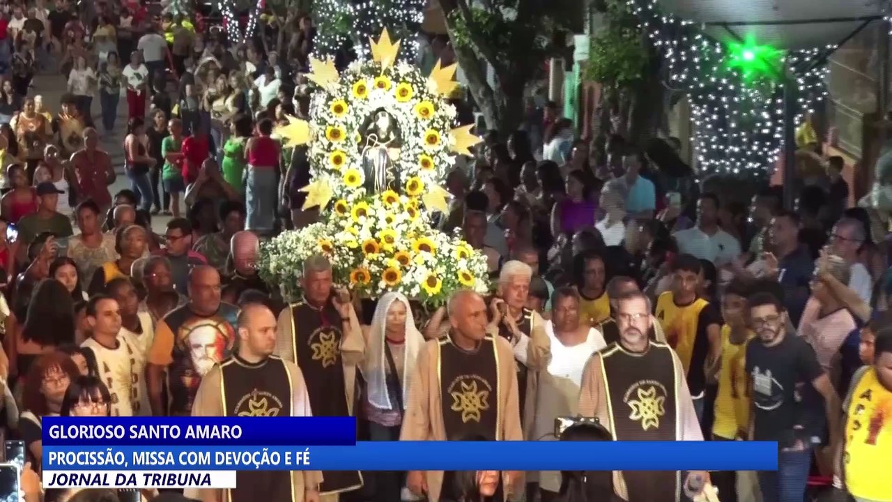 Glorioso Santo Amaro: procissão, missa com devoção e fé