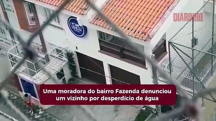 Moradora acusa vizinho de desperdício de água no bairro Fazenda
