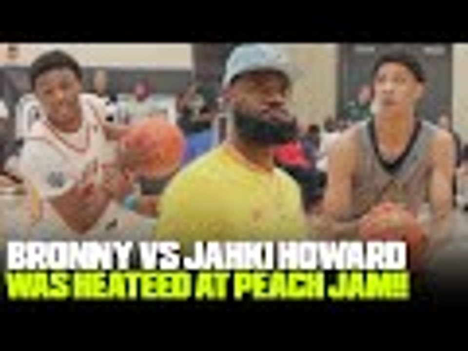 Bronny James vs Jahki Howard at Peach Jam!! Strive For Greatness vs Team Thad Was INTENSE