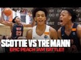 SCOTTIE BARNES vs TRE MANN Epic Peach Jam Battle!! | NBA's Future SUPERSTARS Battle in EYBL