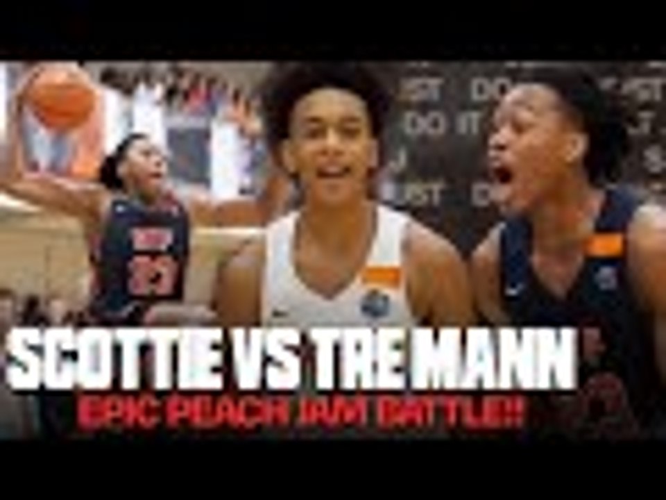 SCOTTIE BARNES vs TRE MANN Epic Peach Jam Battle!! | NBA's Future SUPERSTARS Battle in EYBL