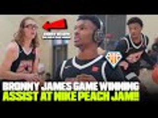 Bronny James GAME WINNING ASSIST at Nike Peach Jam!! | Andrew Meadow Hits BIG SHOT for S4G