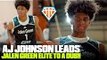 AJ Johnson LEADS Jalen Green Elite to a BIG WIN Over We All Can Go!! | Adidas 3SSB Circuit