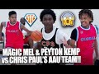 MAGIC MEL & PEYTON KEMP vs Chris Paul&apos;s AAU Team WILD BACK & FORTH MATCHUP!! | CP3 vs D5 Global