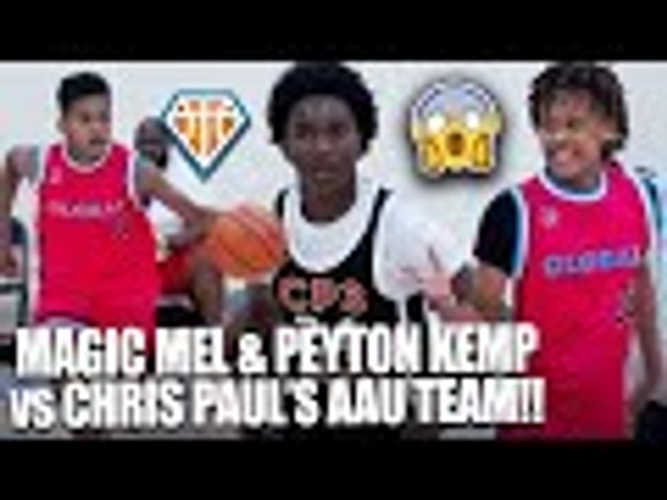 MAGIC MEL & PEYTON KEMP vs Chris Paul's AAU Team WILD BACK & FORTH MATCHUP!! | CP3 vs D5 Global