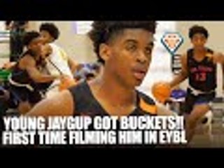YOUNG JAYGUP WAS A BUCKET!! | First Time Filming Josh Christopher in the EYBL (vs Sharife Cooper)