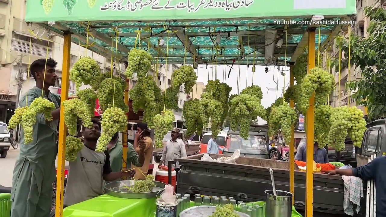 Huge Rush For Grape Juice! Refreshing Angoor Ka Sharbat Healthy Summer Drink Grapes Milkshake Making