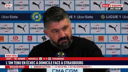 Gattuso s'excuse après le nul de l'OM face à Strasbourg ⚽