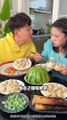 Husband Wife Cheating For Food | Husband Wife Eating Dumplings And Bamboos |Husband Wife Funy Eating
