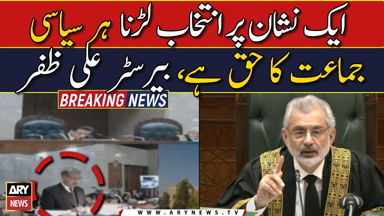 "Aik nishaan pay Elections larna har siyasi jamaat ka haq ha" Barrister Ali Zafar