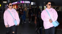 Sania Mirza Spotted In Pink Hoodie And Baggy Lowers On Airport