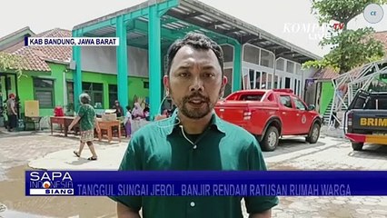 Download Video: Tanggul Sungai Cikapundung Jebol! Ratusan Rumah Warga di Kabupten Bandung Terendam Banjir