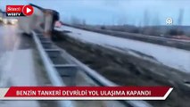 Samsun-Ankara kara yolu benzin tankerinin devrilmesi nedeniyle ulaşıma kapandı