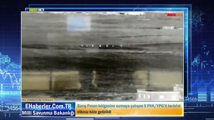 Barış Pınarı bölgesine sızmaya çalışan 9 PKK/YPG’li terörist etkisiz hâle getirildi